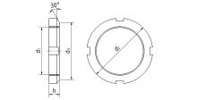 Matice koncová ČSN 023630 St KM 22 - M110x2,00 (1)