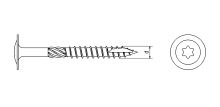 Vrut konstrukční s talířovou hlavou TORX Zn 6,0x60 (1)