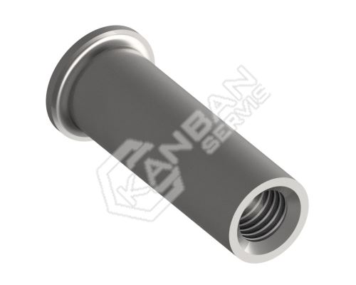 Čep přivař. s vnitř. závitem ISO 13918 poměděný St 37-3k PK-I M3x5x5x12
