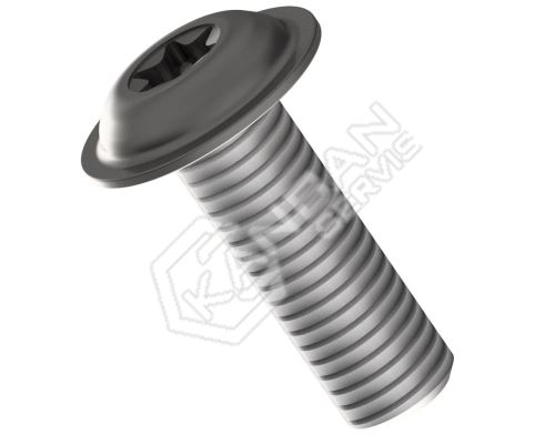 Šroub s půlkulatou hlavou a přírubou ~ISO 7380-2 8.8 Zn TORX M4x6