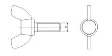 Šroub křídlatý ~DIN 316 Inox A2-70 M4x20 (1)