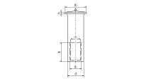 Čep přivař. s vnitř. závitem ISO 13918 poměděný St 37-3k PK-I M4x6x6x20 (1)