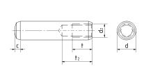 Kolík válcový kalený s vnitř.závitem DIN 7979 D pr.6,0m6x32/závit M4 (1)