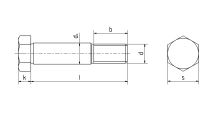 Šroub lícovaný s dlouhým závitem DIN 609 8.8 St M10x55 (1)