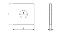 Podložka plochá čtyřhranná DIN 436 Zn pr.13,5x40x40x4 (1)