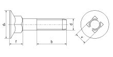 Šroub lavicový DIN 605 4.6 Zn M6x30 (1)