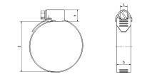 Spona na hadice TORRO W1 Zn 90-110mm (1)