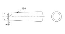 Kolík kuželový DIN 1 B St pr.6,5x70 (1)