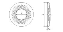 Podložka NF E25-511 typ M RIPP-LOCK Inox A4 pr.4,1x10,0x0,9 (1)