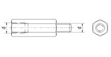 Distanční sloupek Zn OK10/M6x35 M/F (1)