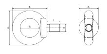 Závěsné oko-šroub DIN 580 C15 Zn M6 (1)