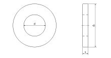 Podložka kruhová pro čepy DIN 1440 Zn pr.30H11x45,0x5