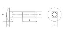 Šroub vratový DIN 603 4.6 St M12x70 (1)