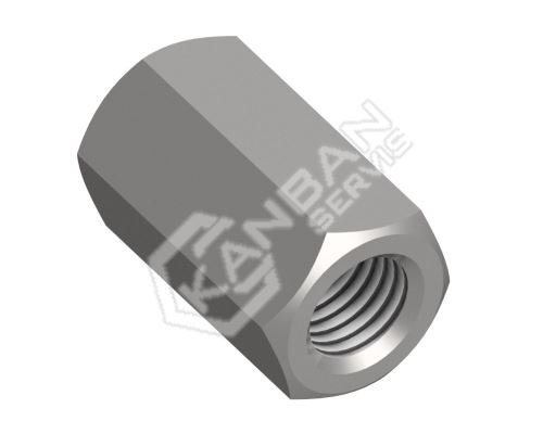 Matice šestihranná spojovací DIN 6334 5.8 Zn M5x15