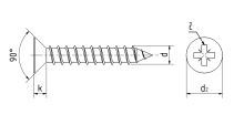 Vrut univerzal zap.hlava DIN 7997 Inox A2 5,0x40 (1)