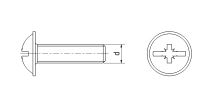 Šroub okrasný DIN 967 4.6 Zn M3x8 (1)