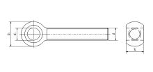 Šroub otočný s okem DIN 444 LB 4.6 Zn M16x70 (1)