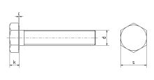 Šroub se šestihrannou hlavou DIN 961 8.8 St M10x1,00x40 (1)