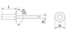 Trhací nýt ZH 120° těsnící DIN 7337 B Al/St pr.4,8x10 (1)