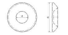 Podložka sedlářská rolovaná niklováno pr.4,5x9,0/M3 (1)