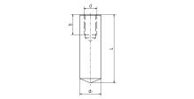 Kolík přivařovací s vnitřním závitem ISO 13918 St 37-3k MI M8x12x14,6x22 (1)
